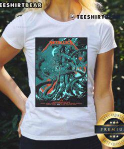 Alt Text: Official Metallica M72 Tampa 2025 poster featuring ladies tee design for the concert at Raymond James Stadium.