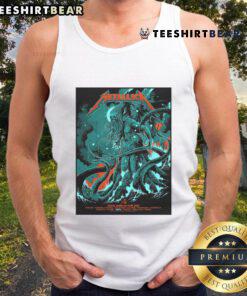 Official Metallica M72 Tampa 2025 tank top featuring concert poster design at Raymond James Stadium, Florida.