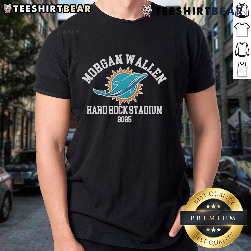 Alt Text: Official Morgan Wallen Miami Hard Rock Stadium 2025 T-Shirt featuring vibrant design and concert details.