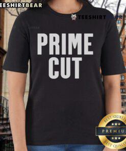 Alt Text: Official Prime Cut Ladies Tee in stylish design, perfect for casual wear and showcasing modern fashion trends.