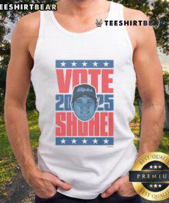 Official Shohei Ohtani 2025 Vote Tank Top featuring vibrant graphics and a stylish design for baseball fans.