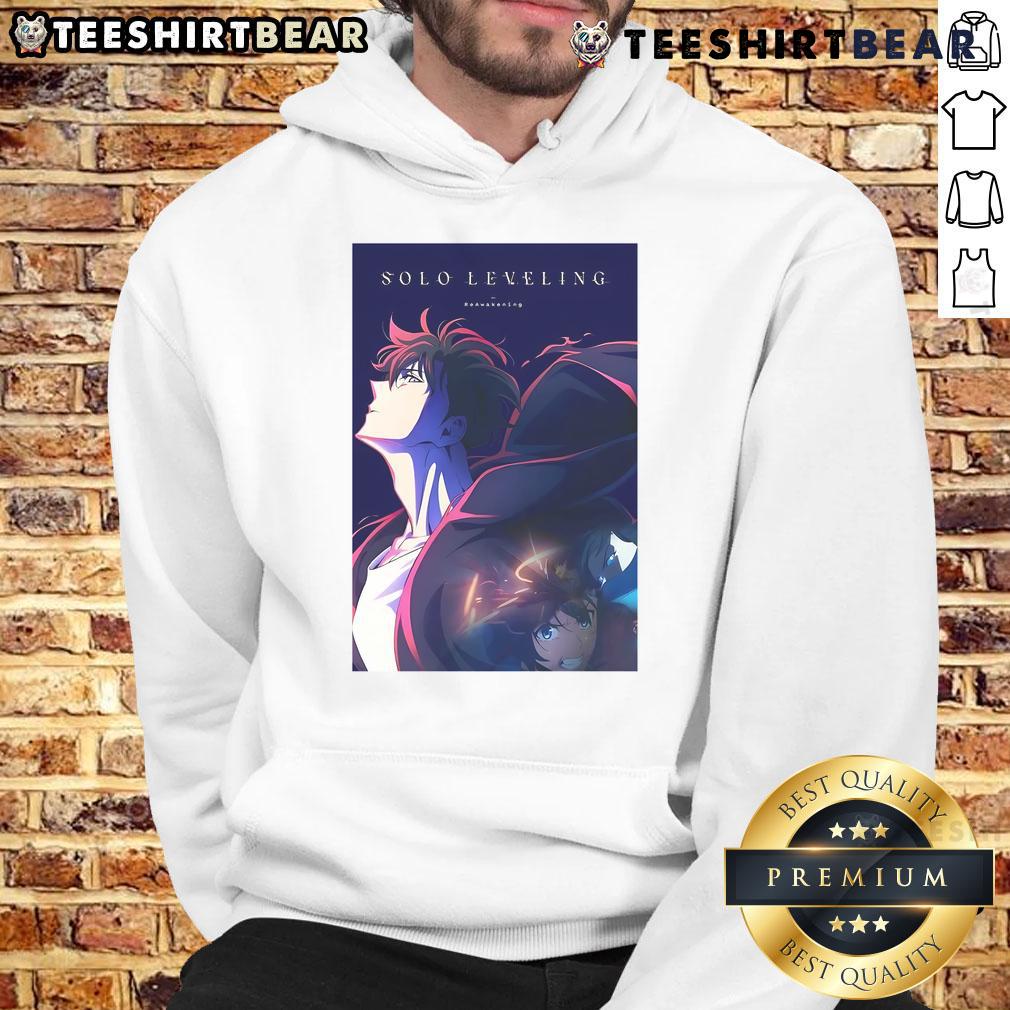 Official Solo Leveling hoodie, celebrating the most viewed anime on Crunchyroll as of March 2025, stylish and vibrant design.