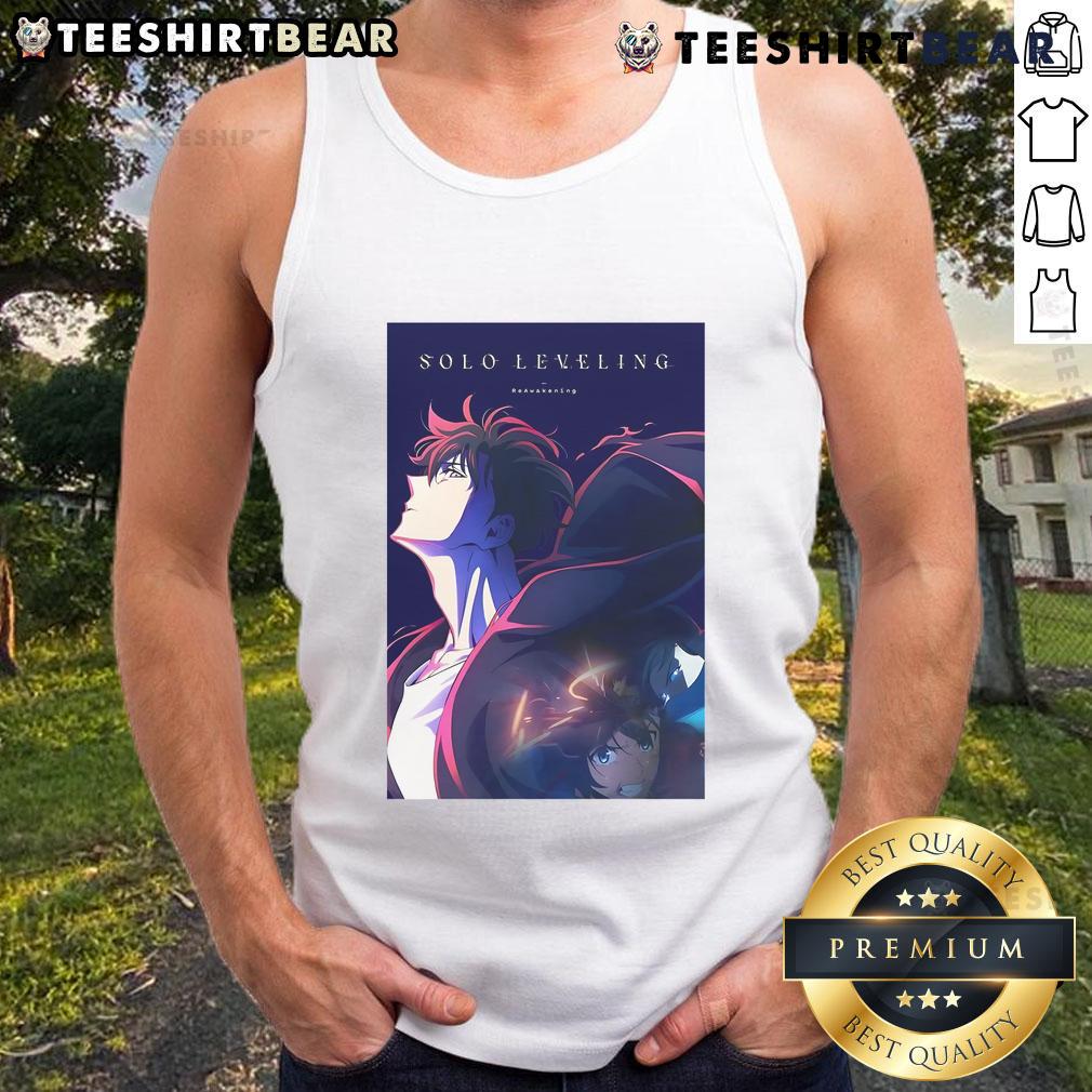 Alt Text: Solo Leveling anime character in a tank top, the most viewed anime on Crunchyroll as of March 2025.