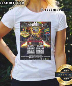 Official Sublime Ladies Tee for the Dolby Live concert in Las Vegas, August 15, 2025, featuring vibrant design and tour details.