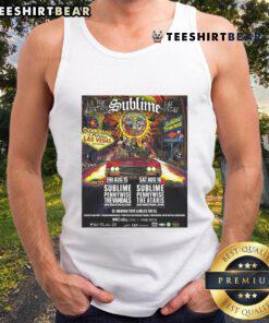 Official Sublime tank top from the Dolby Live concert in Las Vegas, August 15, 2025, showcasing vibrant band graphics.