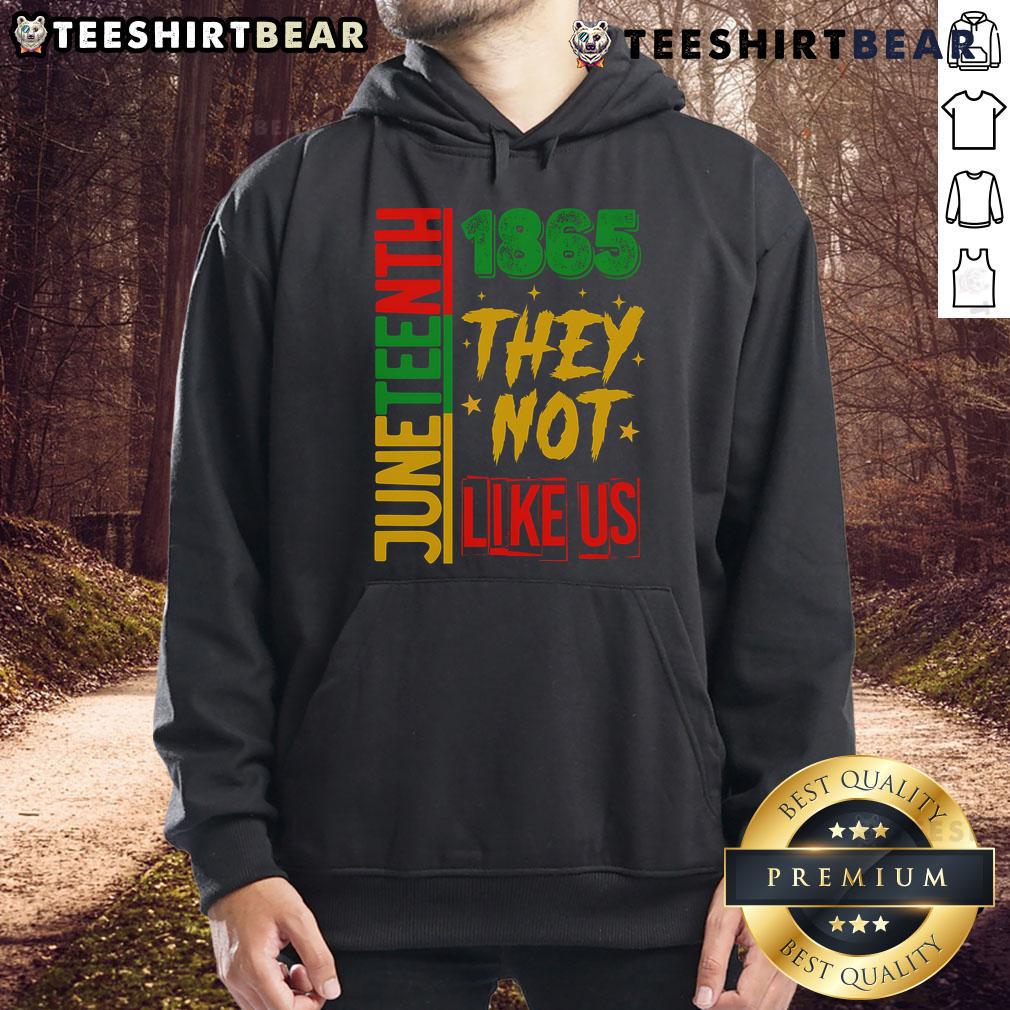 Official They Don't Like Us Juneteenth 1865 Pride Hoodie featuring vibrant design celebrating Juneteenth and pride.