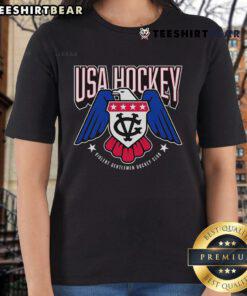 Official USA Hockey Violent Gentlemen Hockey Club ladies tee showcasing a stylish design for female hockey fans.