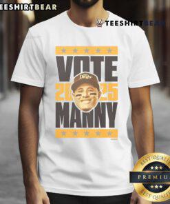 Original Manny Machado 2025 Vote T-Shirt featuring bold graphics and vibrant colors, perfect for baseball fans.