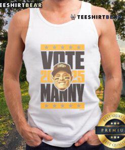 Original Manny Machado 2025 Vote Tank Top featuring bold graphics, perfect for baseball fans and supporters.