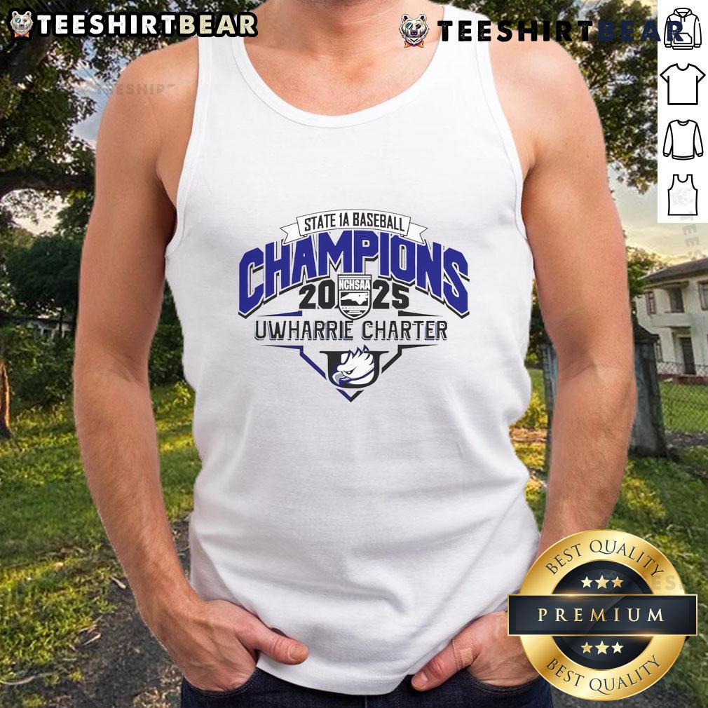 Original Uwharrie Charter NCHSAA State 1A Baseball 2025 Champions logo tank top design for fans