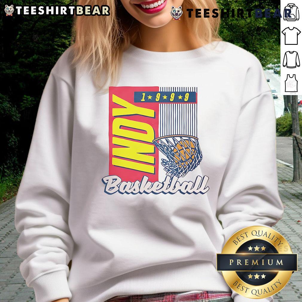 Vintage 1999 Premium Indy Women's Basketball sweatshirt showcasing team spirit and retro style.