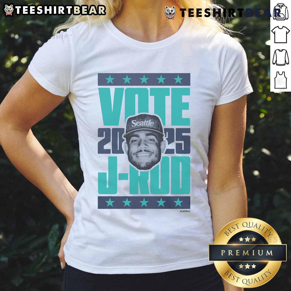 Premium Julio Rodriguez 2025 Vote Ladies Tee showcasing stylish design and vibrant colors for fans and supporters.