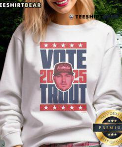 Premium Mike Trout 2025 Vote Sweatshirt featuring stylish design and vibrant colors, perfect for baseball fans.