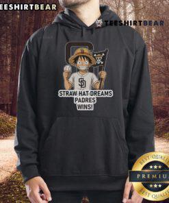 Premium San Diego Padres Monkey D. Luffy Straw Hat Dreams Wins Hoodie featuring vibrant graphics and stylish design.