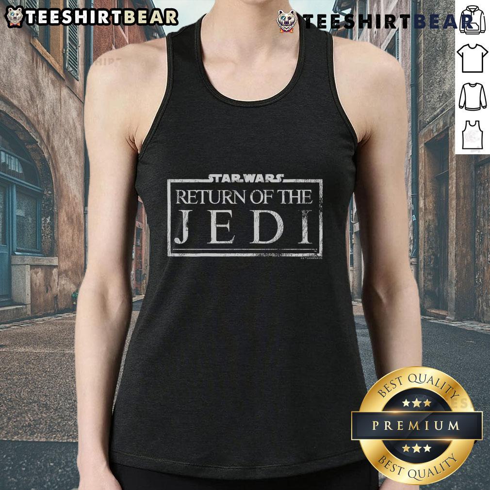 Premium Star Wars Return of the Jedi logo tank top featuring iconic design for fans and collectors.