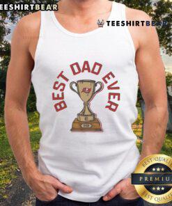 Premium Tampa Bay Buccaneers Best Dad Ever trophy tank top for fathers, perfect for game day and showing team pride.