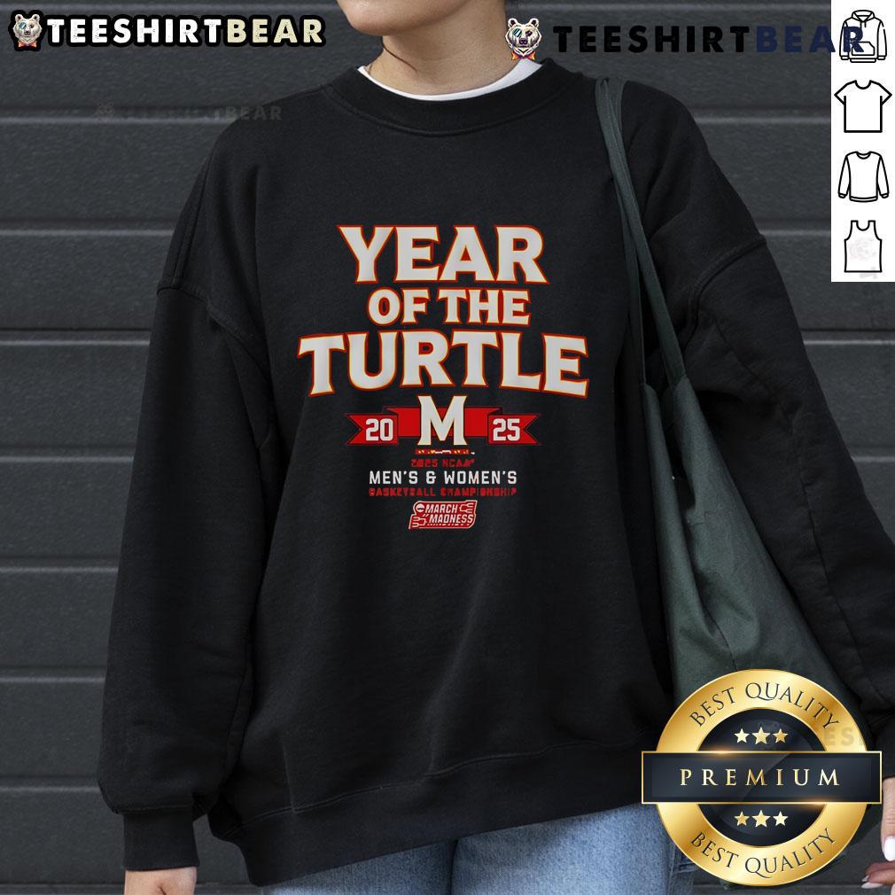 Alt Text: Premium Year of the Turtle Maryland Terrapins men's and women's basketball championship 2025 sweatshirt design.