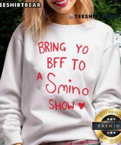 Pretty Bring Yo BFF To A Smino Show Sweatshirt featuring vibrant colors and a cozy design for music lovers.