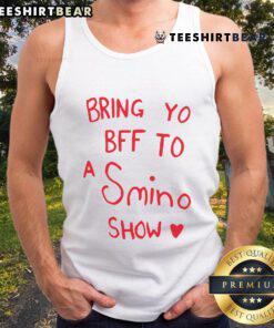 Alt Text: Pretty Bring Yo BFF to a Smino Show tank top design featuring vibrant colors and fun graphics for concert lovers.