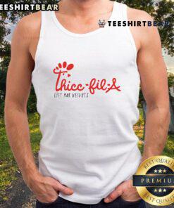 Pretty Thicc Fil A Lift Mor Weights Tank Top for gym enthusiasts, featuring a stylish design perfect for workouts.