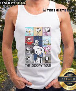 The Snoopy Tour Taylor Eras Tour tank top featuring vibrant graphics and a stylish design for fans of Taylor Swift.