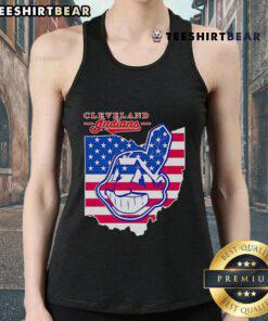 Stylish Top Cleveland Indians Map Tank Top featuring a vibrant map design, perfect for baseball fans and summer wear.