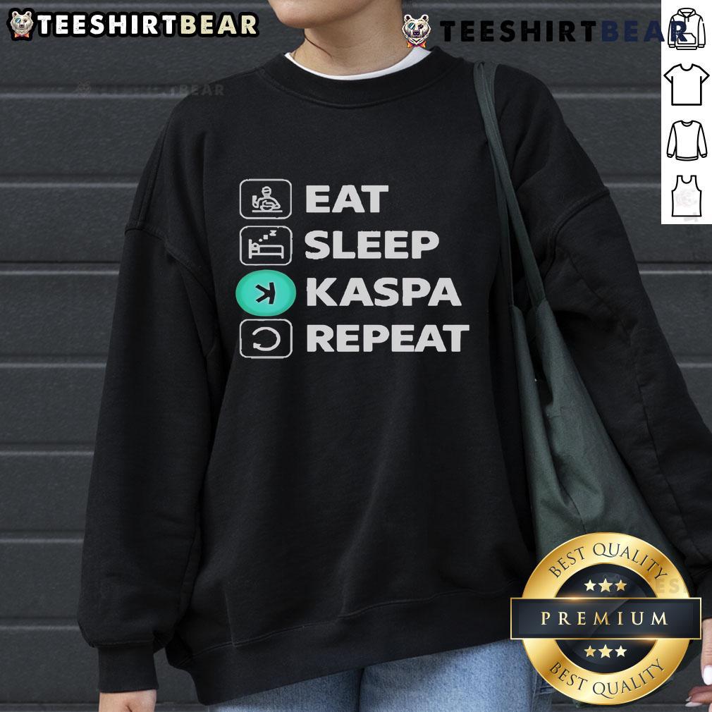 Top Eat Sleep Kaspa Repeat Sweatshirt in stylish design, perfect for casual wear and cozy comfort.