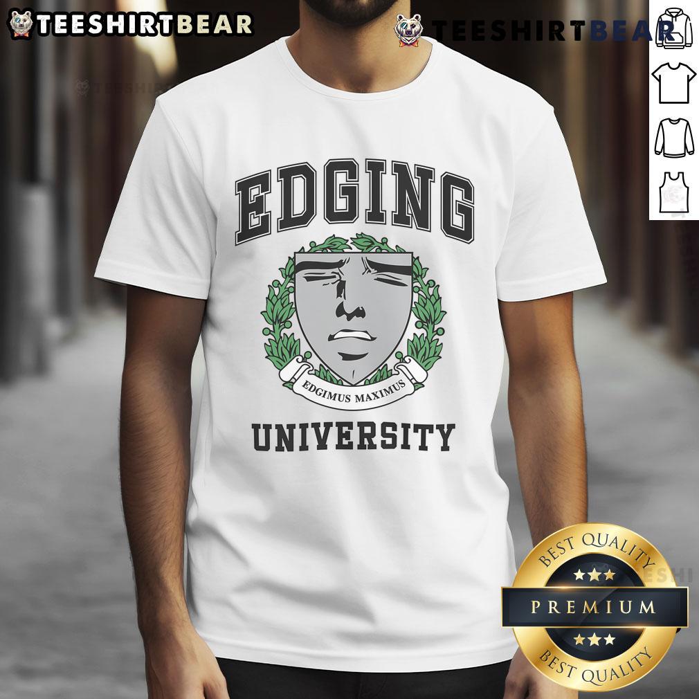 Top Edging University T-Shirt featuring a bold logo and comfortable fit for students and alumni.
