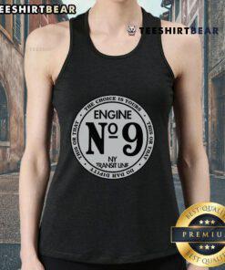 Top Engine 9 on the New York Transit Line tank top showcasing vibrant design and urban style, perfect for transit enthusiasts.