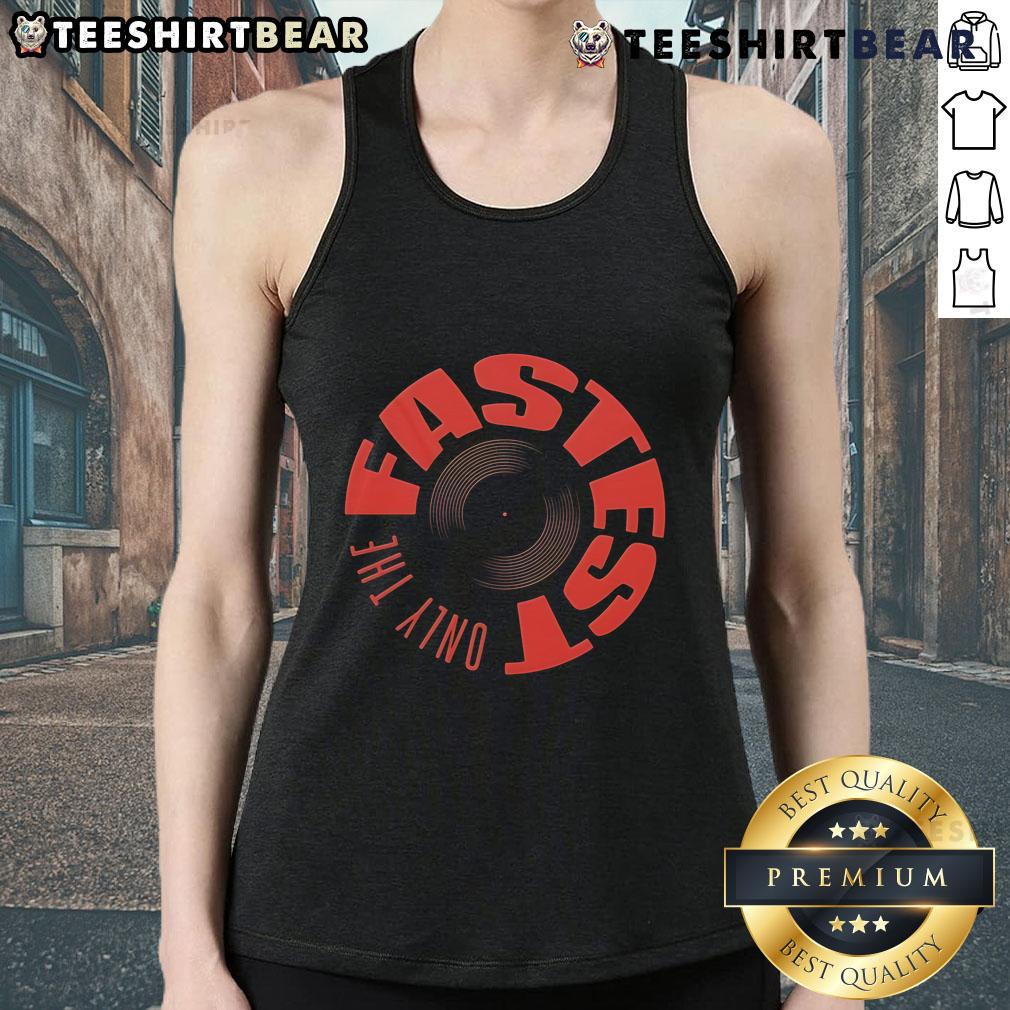 Top Grand Slam Track: Only the Fastest Tank Top showcasing sleek design and vibrant colors for athletic performance.