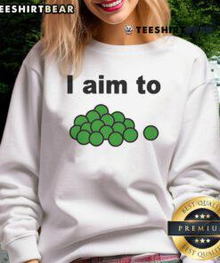 Cozy Top I Aim To Peas sweatshirt featuring playful graphics, perfect for casual wear and vegetable lovers.