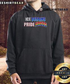 Top ICE detains Pride Fress hoodie featuring a vibrant design celebrating LGBTQ+ rights and freedom.