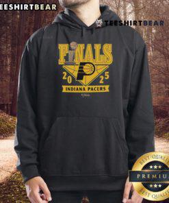 Comfy hoodie featuring the Top Indiana Pacers 2025 Finals Participant logo, perfect for fans and casual wear.