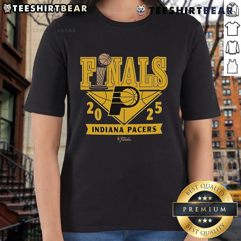 Comfy ladies tee featuring the Indiana Pacers logo, perfect for 2025 Finals participants and fans.