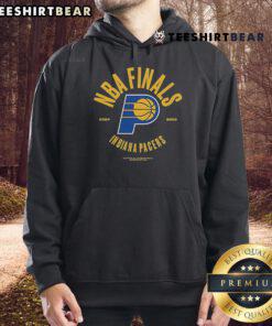 Indiana Pacers 2025 Finals Participant hoodie featuring a charging foul design, perfect for playoff fans.