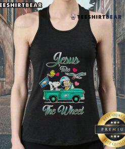 Top Jesus Take The Wheel Philadelphia Eagles Snoopy Go By Car Tank Top featuring a fun graphic design for Eagles fans.