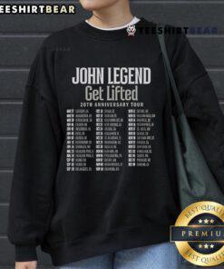 John Legend 'Get Lifted' 20th Anniversary World Tour 2025 sweatshirt featuring vibrant graphics and stylish design.