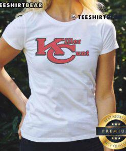 Stylish Kansas City Chiefs ladies tee featuring a unique bear graphic, perfect for game day and casual wear.