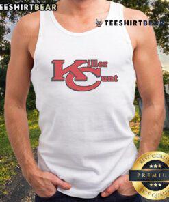 Stylish top featuring Kansas City Chiefs and Bears graphics, perfect for fans of NFL and game day attire.