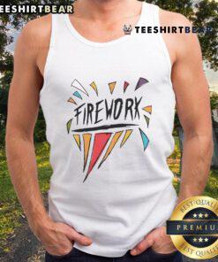 Top Katy Perry The Lifetimes Tour Firework tank top featuring vibrant fireworks design, perfect for concert fans.