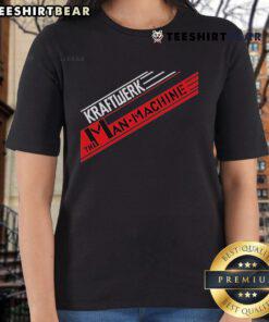 Top Kraftwerk The Man Machine Ladies Tee featuring a stylish design inspired by the iconic album cover.