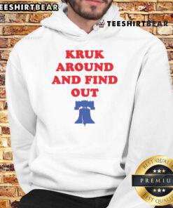 Top Kruk Around and Find Out Bella Canvas Philadelphia baseball hoodie in vibrant colors, perfect for fans and casual wear.