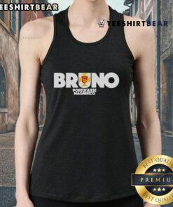 Alt Text: Bruno Fernandes Manchester United F.C. tank top featuring vibrant design, showcasing the Portuguese football star.