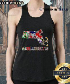 Top Massachusetts Sports Map Tank Top featuring iconic sports teams and landmarks, perfect for fans and summer wear.