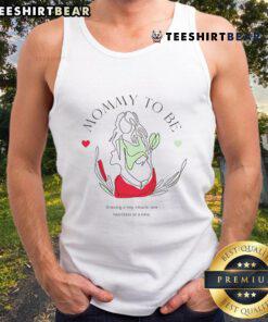 Top Mommy To Be Growing A Tiny Miracle Tank Top featuring a stylish design for expectant mothers.