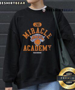 Top New York Knicks Miracle Academy NBA Collection Sweatshirt featuring bold team colors and logo in cozy design.