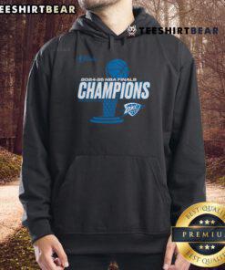 Top Oklahoma City Thunder 2025 NBA Finals Champions playoff hoodie showcasing team logo and vibrant colors.