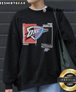 Top Oklahoma City Thunder NBA Finals 2024-2025 sweatshirt featuring team colors and logo, perfect for fans.