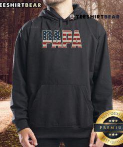Top Papa Bold Patriotic American Flag Father's Day Hoodie, perfect gift for celebrating dads on Father's Day.