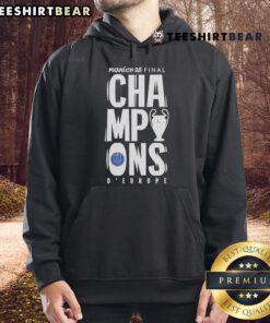 Top Paris Saint-Germain UCL Champions Munich 2025 hoodie featuring team logo and stylish design for fans.